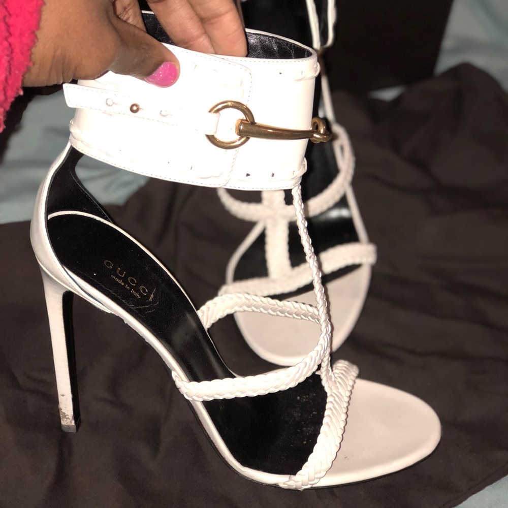 Authentic Gucci Malaga kid lifford white sandal